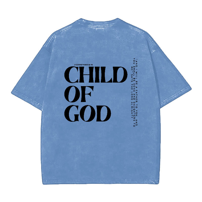 Christianartworkshop Child of God Graphic T-Shirt - Blue - 5XL - image 9
