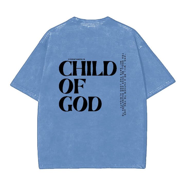 Christianartworkshop Child of God Graphic T-Shirt - Blue - 5XL - image 9