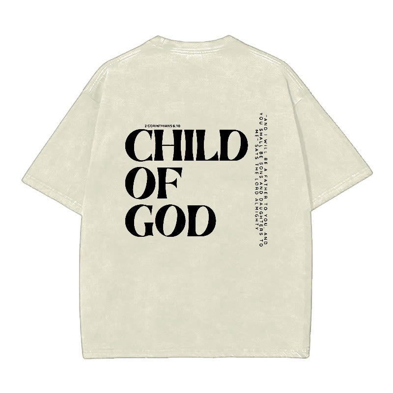 Christianartworkshop Child of God Graphic T-Shirt - Beige - 5XL - image 1