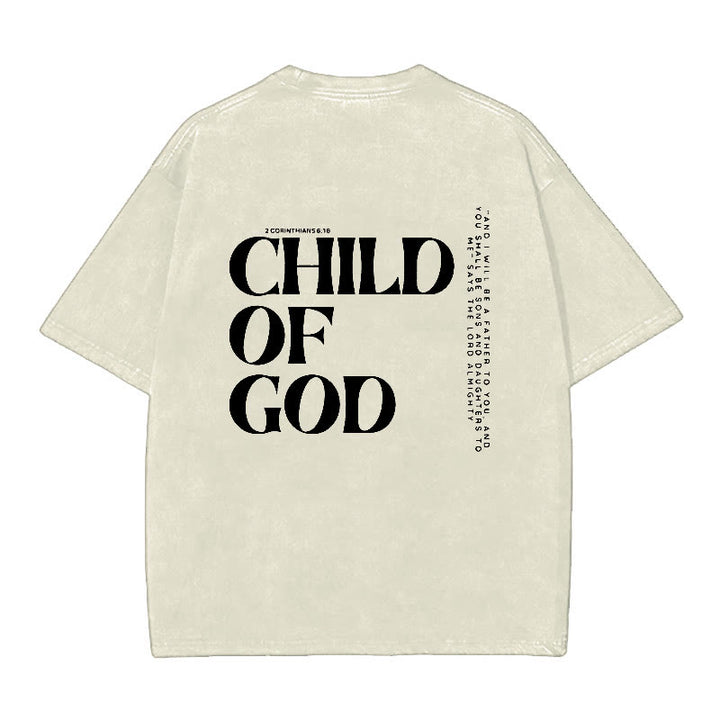 Christianartworkshop Child of God Graphic T-Shirt - Beige - 5XL - image 1