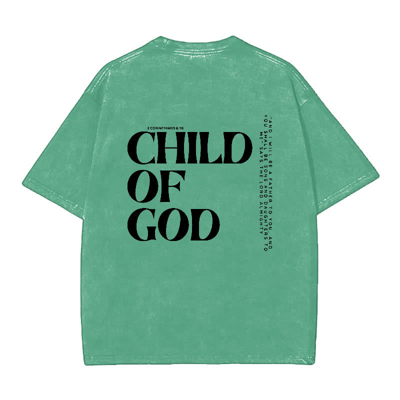 Christianartworkshop Child of God Graphic T-Shirt - Green - 5XL - image 13