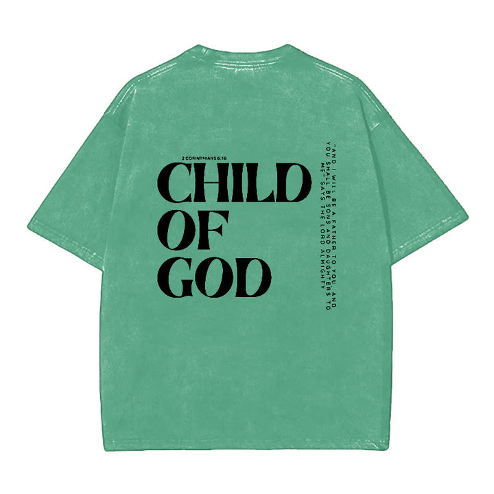Christianartworkshop Child of God Graphic T-Shirt - Green - 5XL - image 13