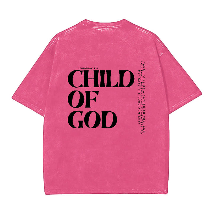 Christianartworkshop Child of God Graphic T-Shirt - Pink - 5XL - image 11