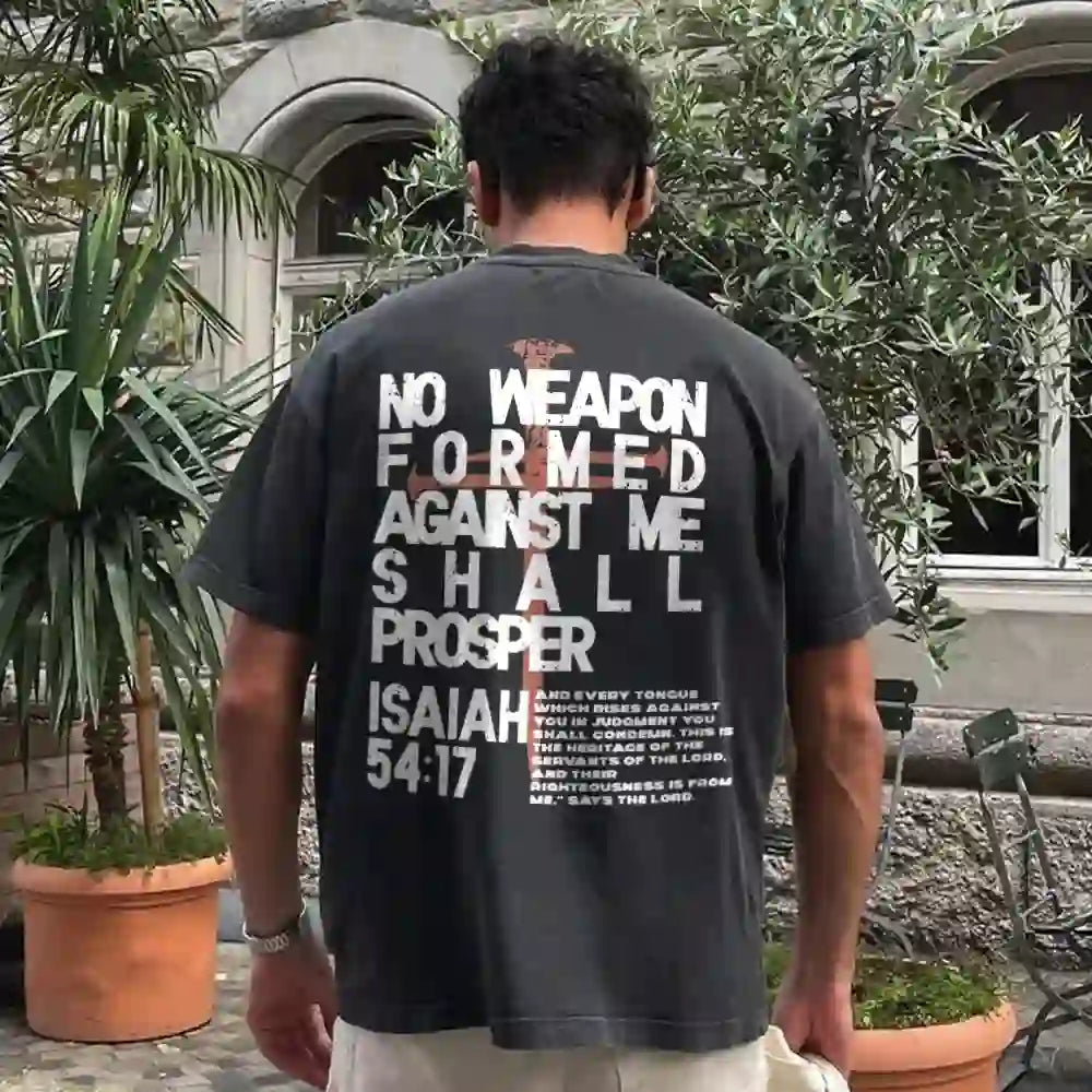 Christianartworkshop No Weapon Formed Against Me T-Shirt - image 3