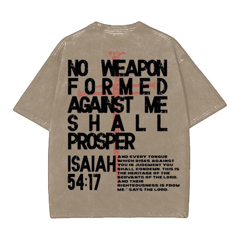Christianartworkshop No Weapon Formed Against Me T-Shirt - Brown - 5XL - image 7