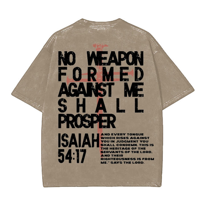 Christianartworkshop No Weapon Formed Against Me T-Shirt - Brown - 5XL - image 8