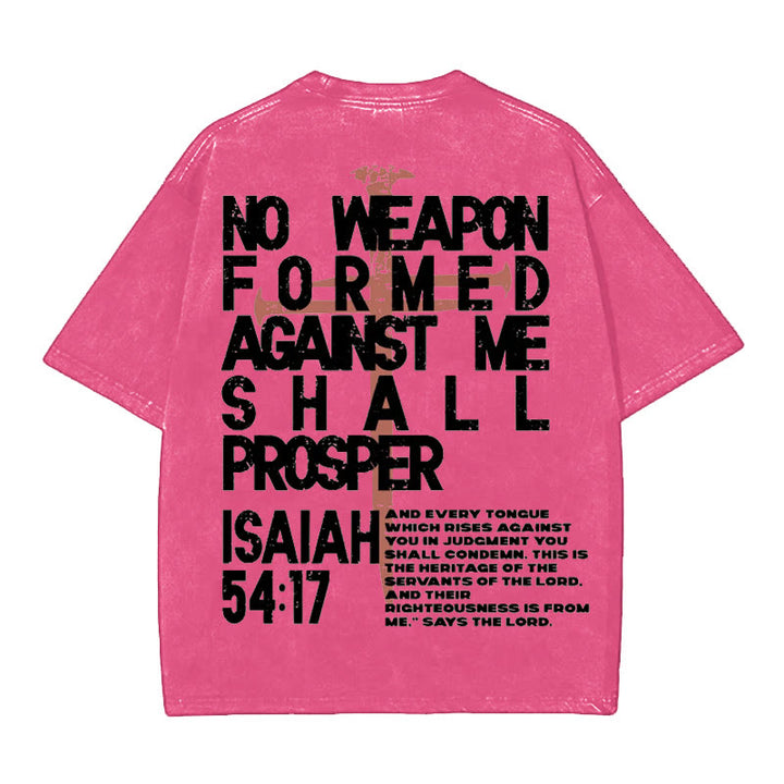Christianartworkshop No Weapon Formed Against Me T-Shirt - Pink - 5XL - image 11