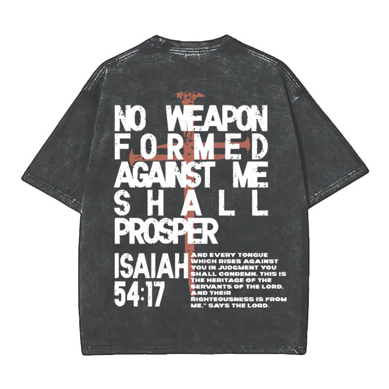 Christianartworkshop No Weapon Formed Against Me T-Shirt - Black - 5XL - image 1