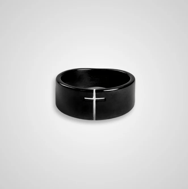 Christianartworkshop Eternal Faith Open-Work Cross Ring—A Symbol of Divine Connection - US11 - image 1