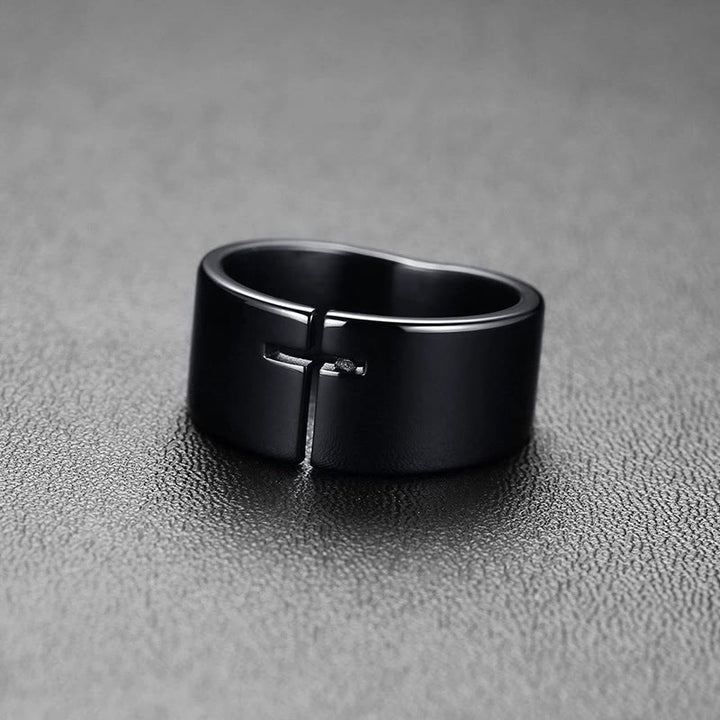 Christianartworkshop Eternal Faith Open-Work Cross Ring—A Symbol of Divine Connection - image 2