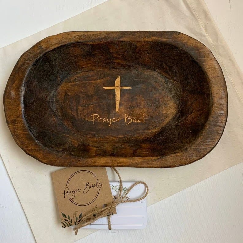 Christianartworkshop Faithful Reflections Prayer Bowl: Hold Your Prayers Close to Heart - Brown - image 2