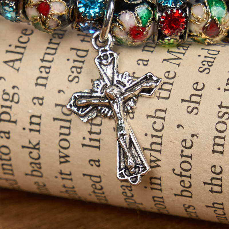 Christianartworkshop Handcrafted Cloisonné Beads Timeless Faith Bracelet: A Testament of Christ's Presence - image 6