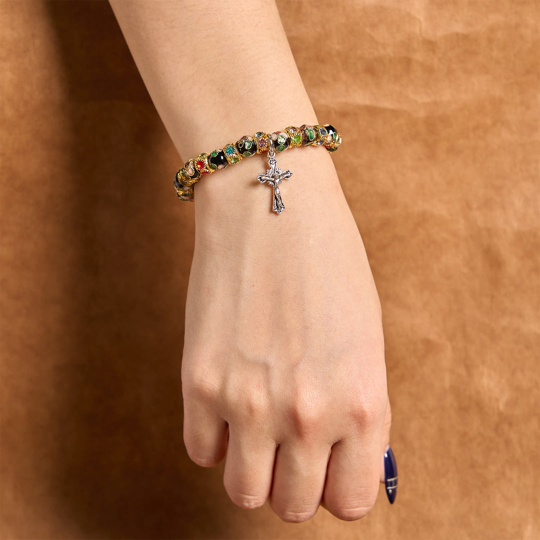Christianartworkshop Handcrafted Cloisonné Beads Timeless Faith Bracelet: A Testament of Christ's Presence - image 11