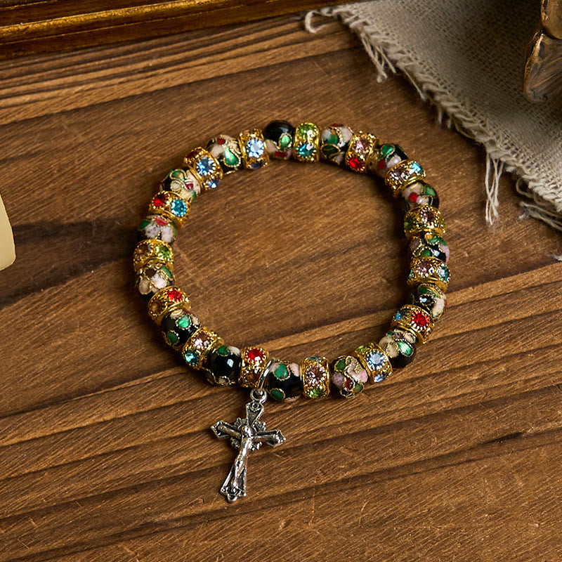 Christianartworkshop Handcrafted Cloisonné Beads Timeless Faith Bracelet: A Testament of Christ's Presence - image 18