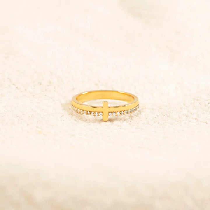 Christianartworkshop 925 Silver Cross Minimalist "Never Quit" Ring: A Symbol of Belief and Uplift - image 4