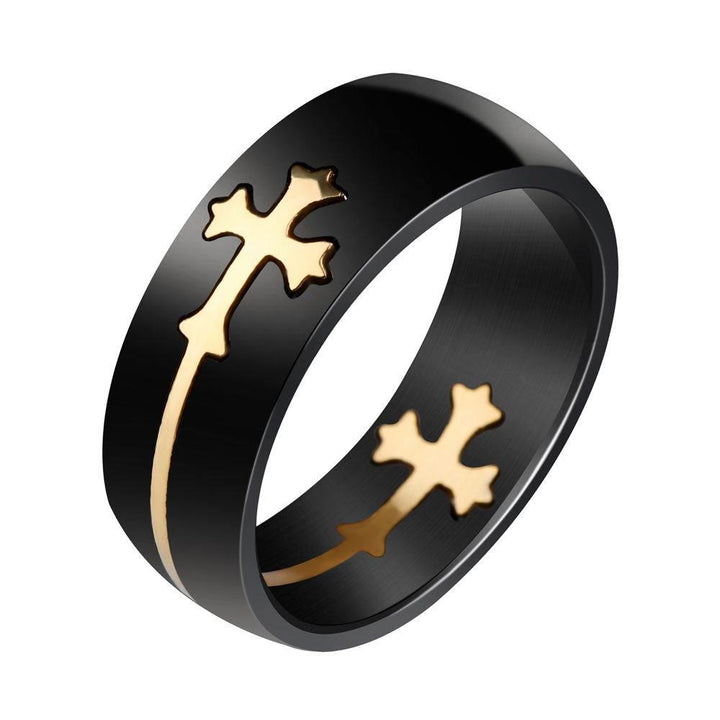 Christianartworkshop JESUS & Cross Ring - A Fusion of Fashion and Faith - US13 - image 1