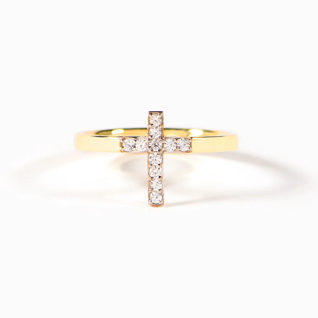 Christianartworkshop 925 Silver Cross & "Trust God" Ring: Symbols of Hope - image 4