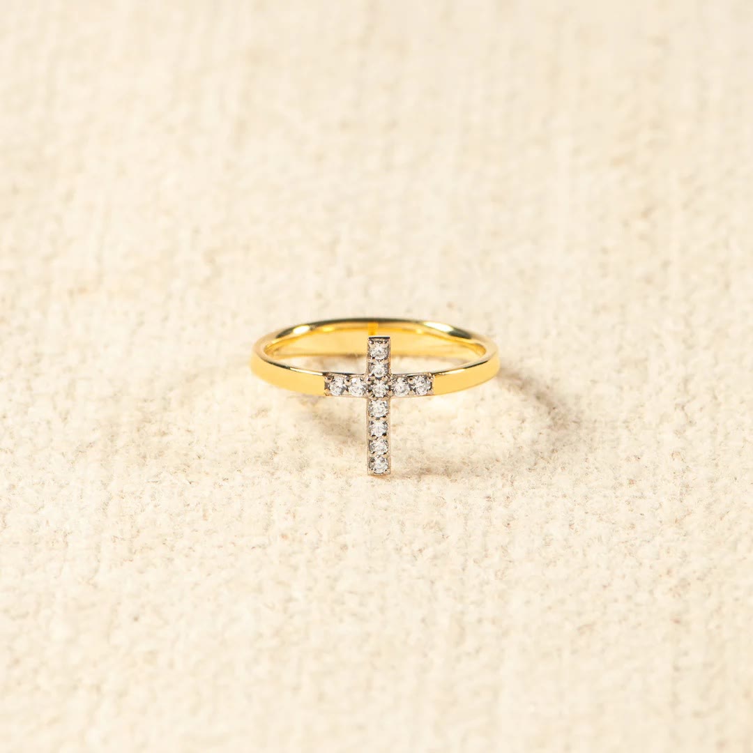 Christianartworkshop 925 Silver Cross & "Trust God" Ring: Symbols of Hope - image 4