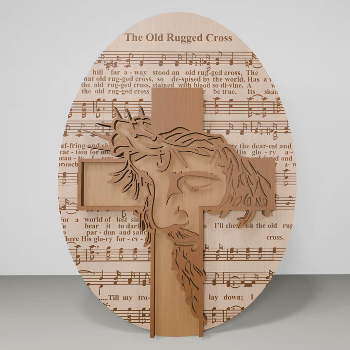 Christianartworkshop 3styles Inspirational Wooden Easter Desktop Ornament - Symbols of Hope and Redemption - Style1 - image 1
