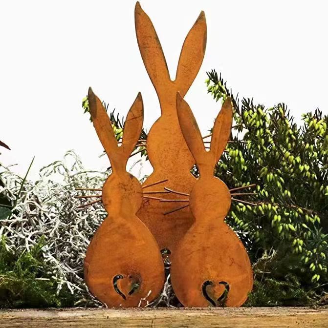 Christianartworkshop 3pcs/set Inspirational Wooden Easter Rabbit Desktop Ornament - image 2