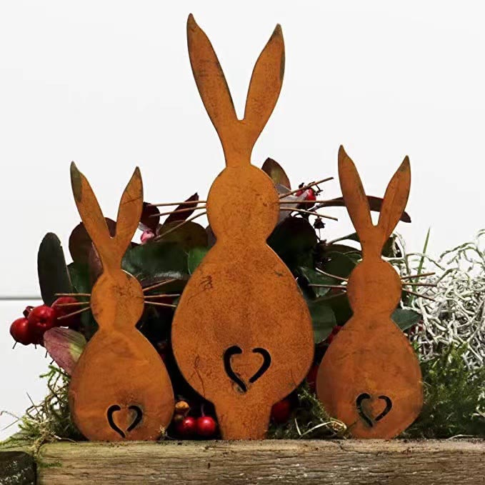 Christianartworkshop 3pcs/set Inspirational Wooden Easter Rabbit Desktop Ornament - image 4