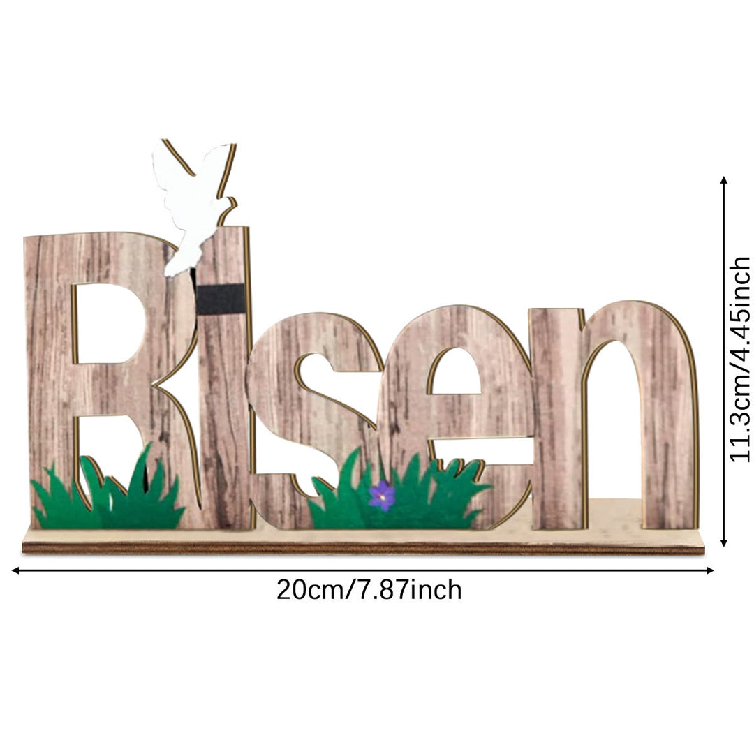 Christianartworkshop "Risen" Wooden Easter Dekstop Decor Ornament - image 4