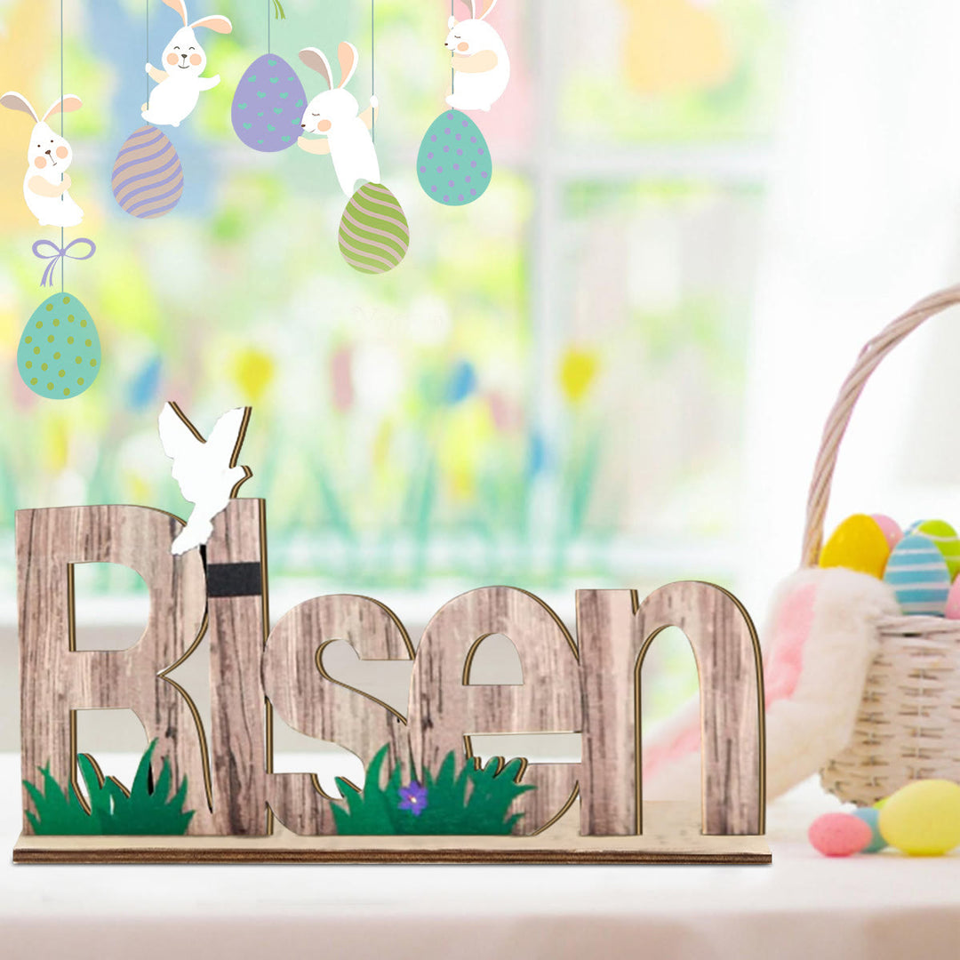 Christianartworkshop "Risen" Wooden Easter Dekstop Decor Ornament - image 3
