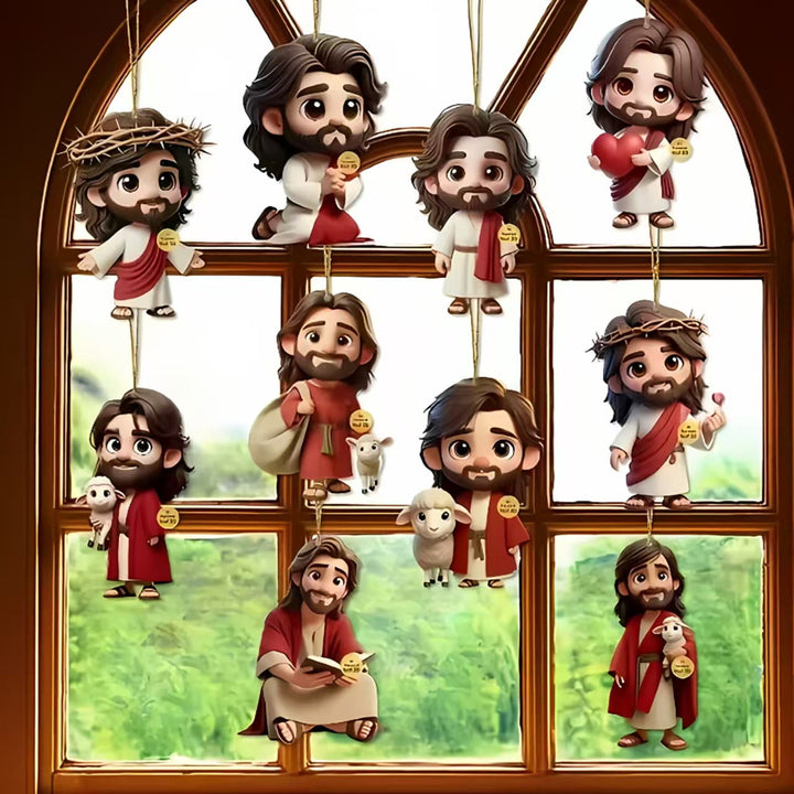 Christianartworkshop Cartoon Jesus Wooden Ornaments - image 3