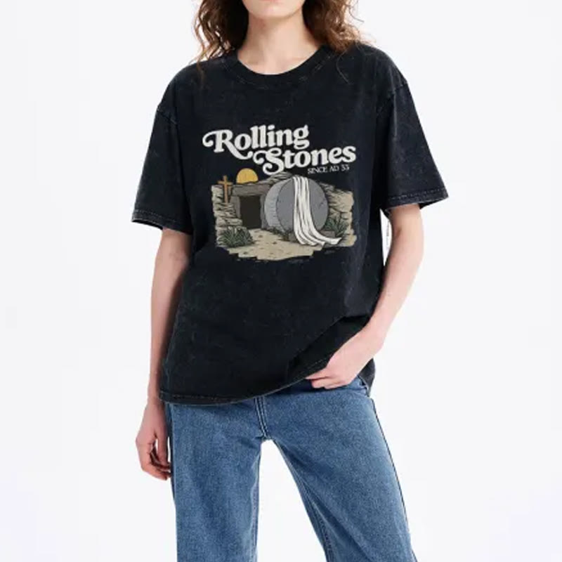 Christianartworkshop Rolling Stone Christian Washed T-Shirt - image 2