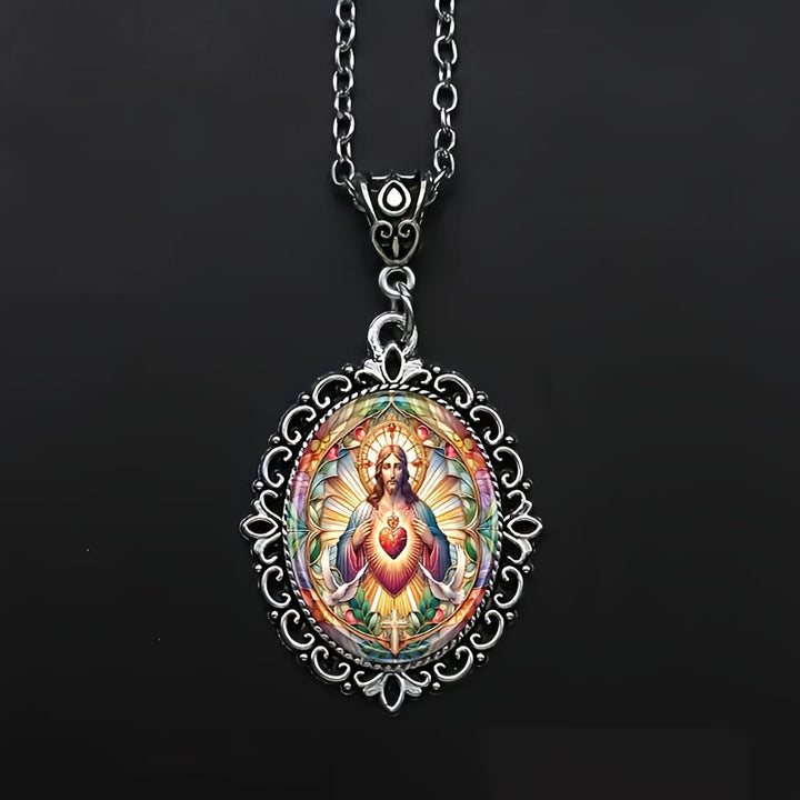 Christianartworkshop Jesus Sacred Heart Necklace: Timeless Piece Embodying Divine Love - image 3