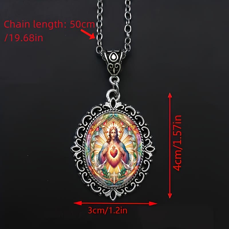 Christianartworkshop Jesus Sacred Heart Necklace: Timeless Piece Embodying Divine Love - image 4