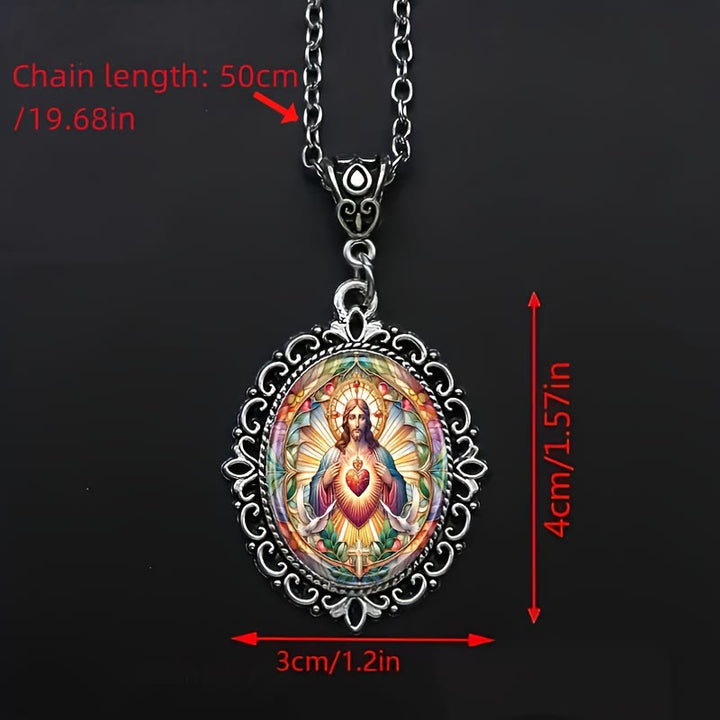 Christianartworkshop Jesus Sacred Heart Necklace: Timeless Piece Embodying Divine Love - image 4