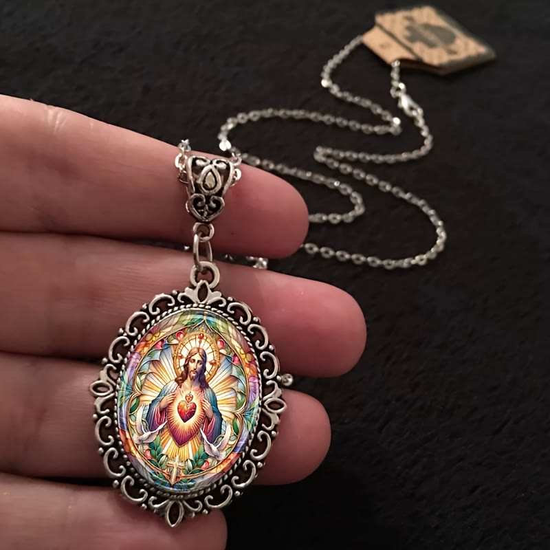 Christianartworkshop Jesus Sacred Heart Necklace: Timeless Piece Embodying Divine Love - image 2