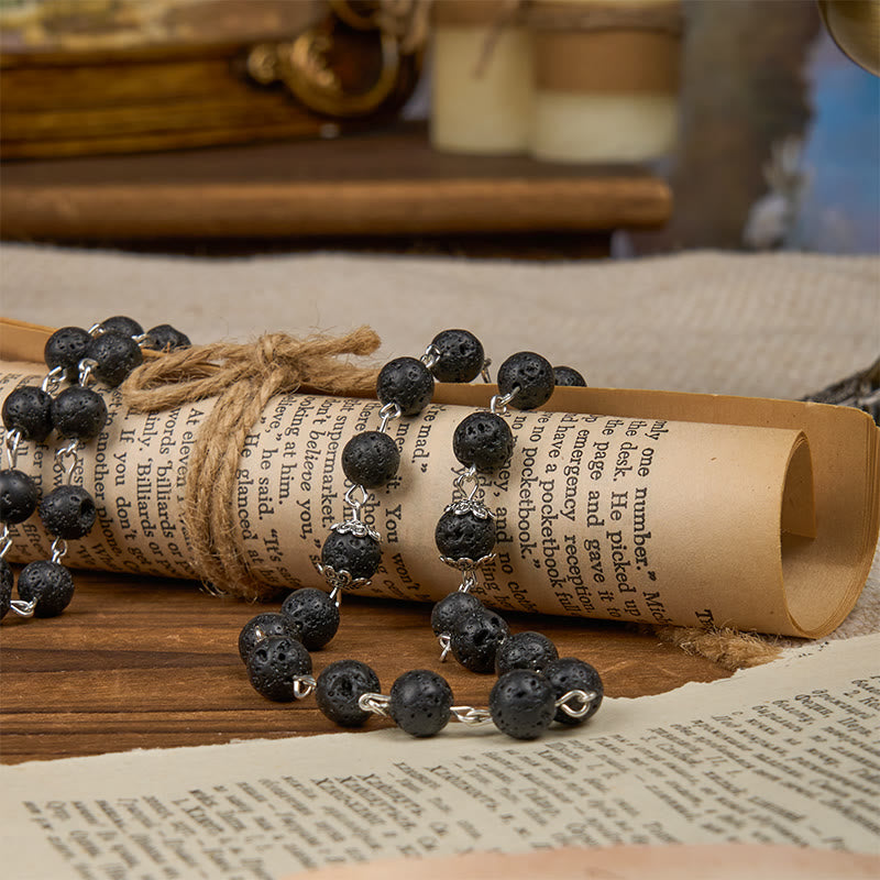 Christianartworkshop Volcanic Pulse Rosary: A Devotional Thread Woven with Christ's Love - image 5