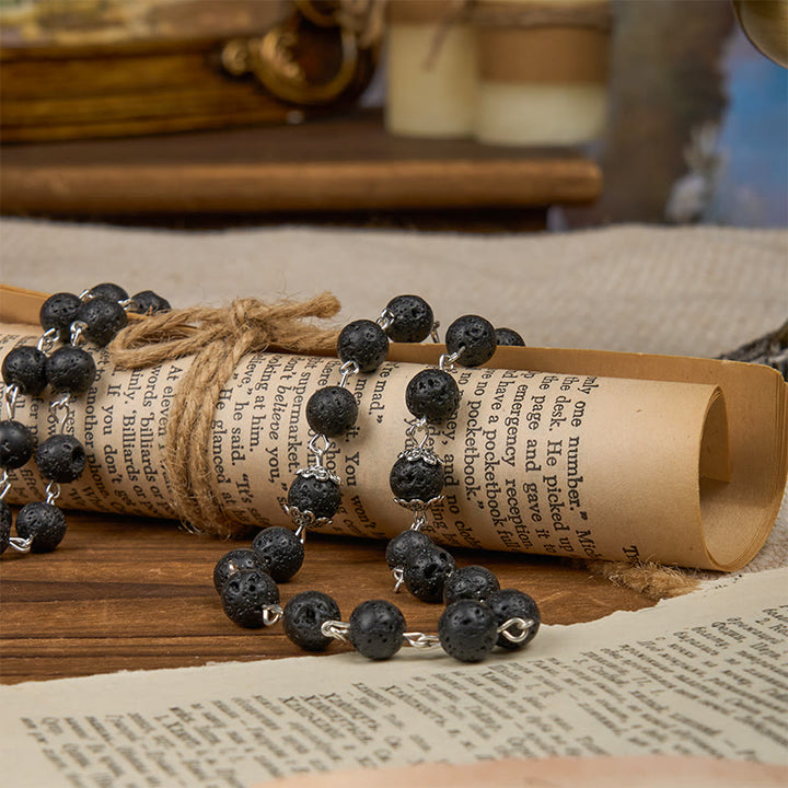 Christianartworkshop Volcanic Pulse Rosary: A Devotional Thread Woven with Christ's Love - image 5