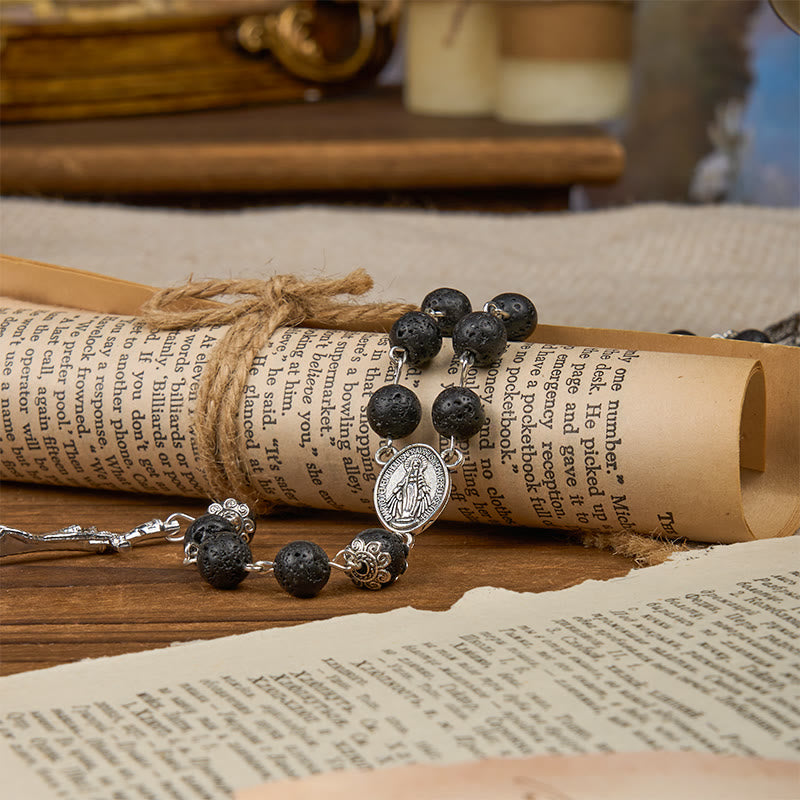 Christianartworkshop Volcanic Pulse Rosary: A Devotional Thread Woven with Christ's Love - image 6