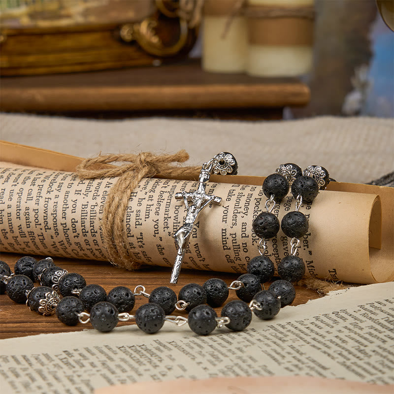 Christianartworkshop Volcanic Pulse Rosary: A Devotional Thread Woven with Christ's Love - image 7