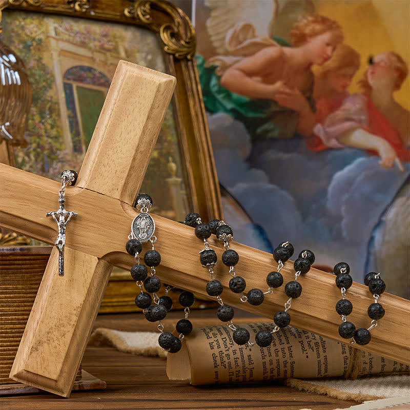 Christianartworkshop Volcanic Pulse Rosary: A Devotional Thread Woven with Christ's Love - image 4