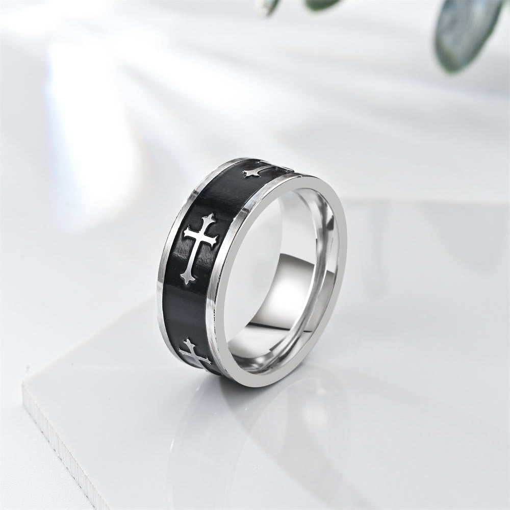 Christianartworkshop The Modern&Minimalist Style Cross Ring: A Symbol of Faith and Style - image 2