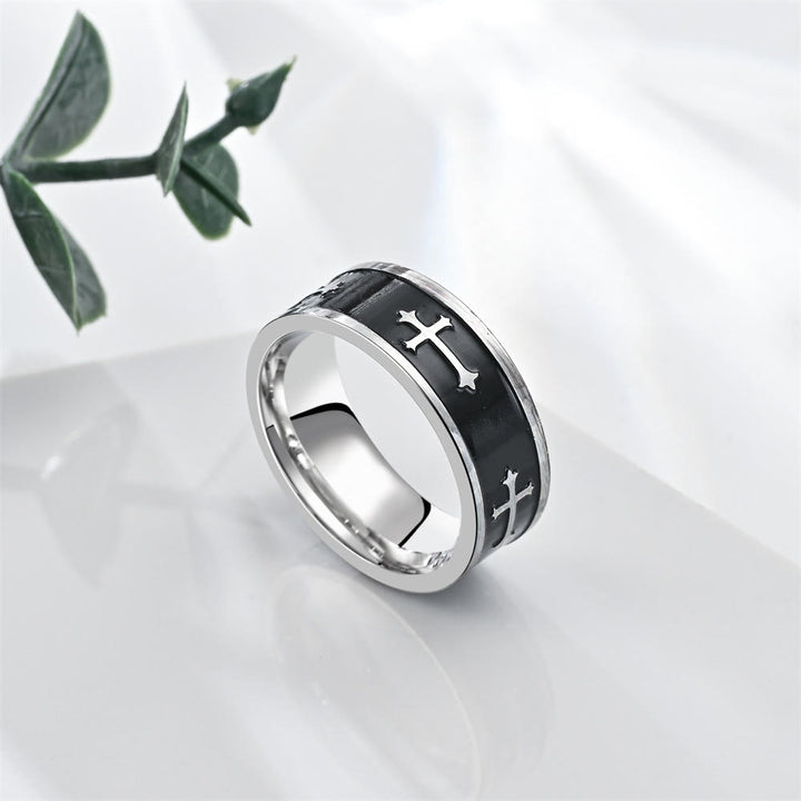 Christianartworkshop The Modern&Minimalist Style Cross Ring: A Symbol of Faith and Style - US13 - image 1