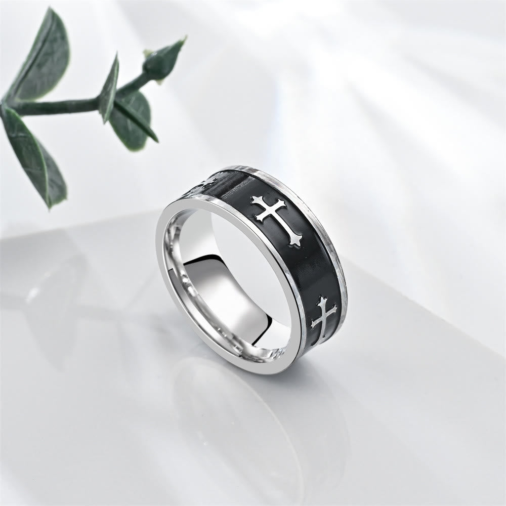 Christianartworkshop The Modern&Minimalist Style Cross Ring: A Symbol of Faith and Style - US13 - image 0