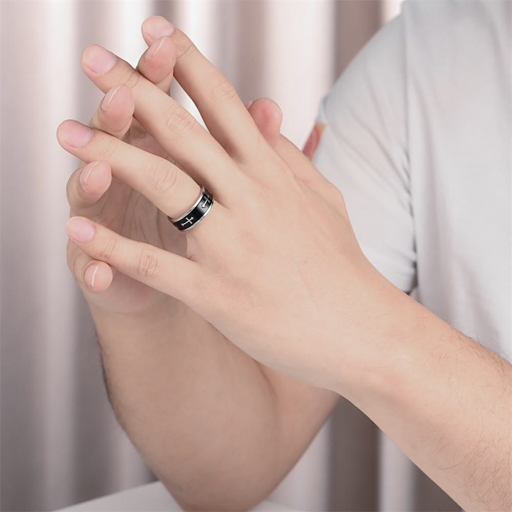 Christianartworkshop The Modern&Minimalist Style Cross Ring: A Symbol of Faith and Style - image 3