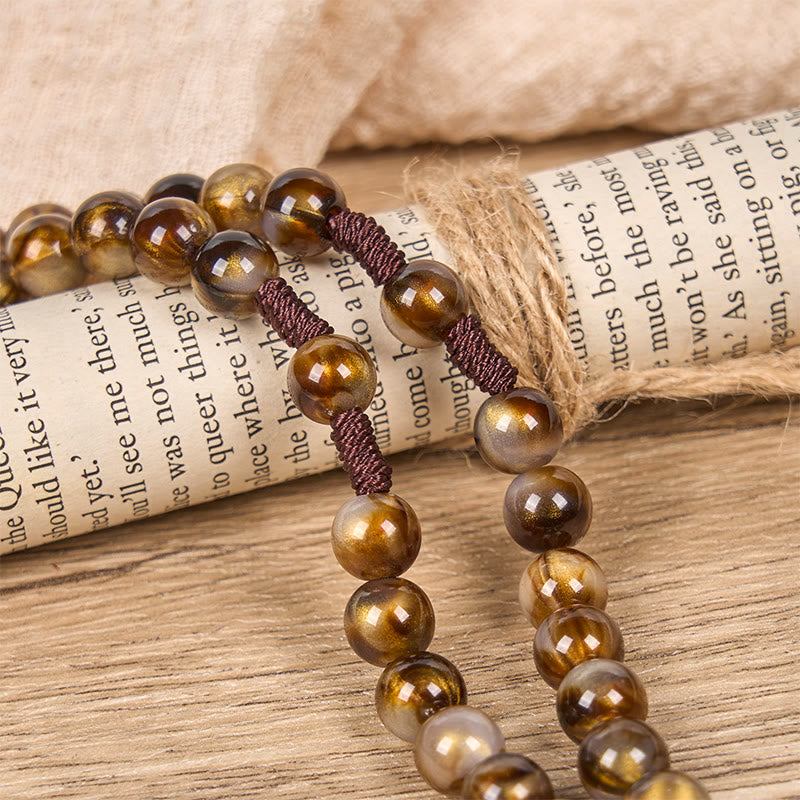 Christianartworkshop Our Lady Medal & Crucifix of 10mm Brown Acrylic Round Beads Divine Rosary - image 5