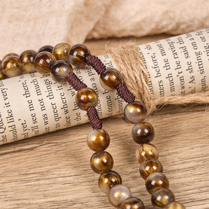 Christianartworkshop Our Lady Medal & Crucifix of 10mm Brown Acrylic Round Beads Divine Rosary - image 5