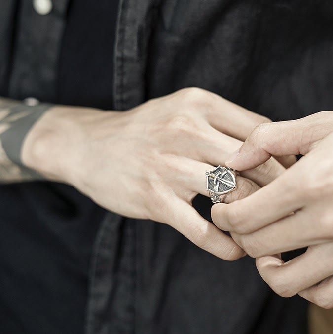 Christianartworkshop The Immortal Faith Shield&Sword&Iris Ring: A Symbol of Faith and Fortitude - image 5