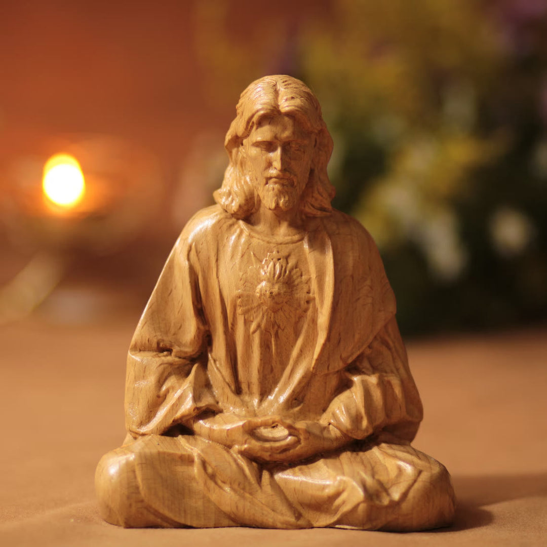 Christianartworkshop Sacred Heart of Jesus Resin Easter Dekstop Decor Ornament - Jesus Ornament 5.9'' - image 1