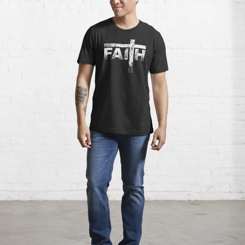 Christianartworkshop The Faith Cross T-Shirt - image 12