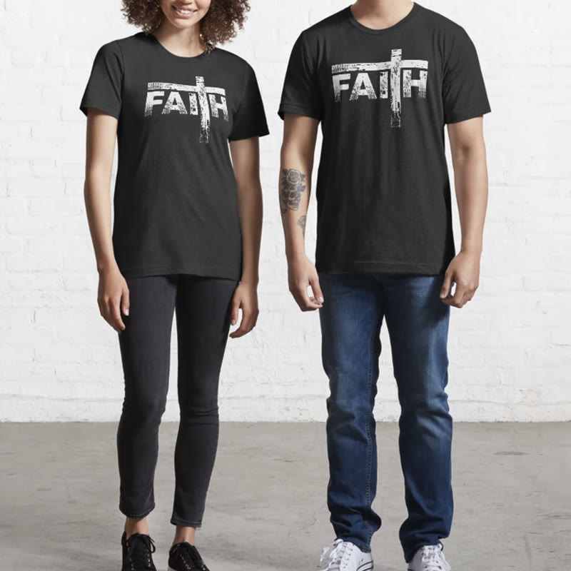 Christianartworkshop The Faith Cross T-Shirt - image 9