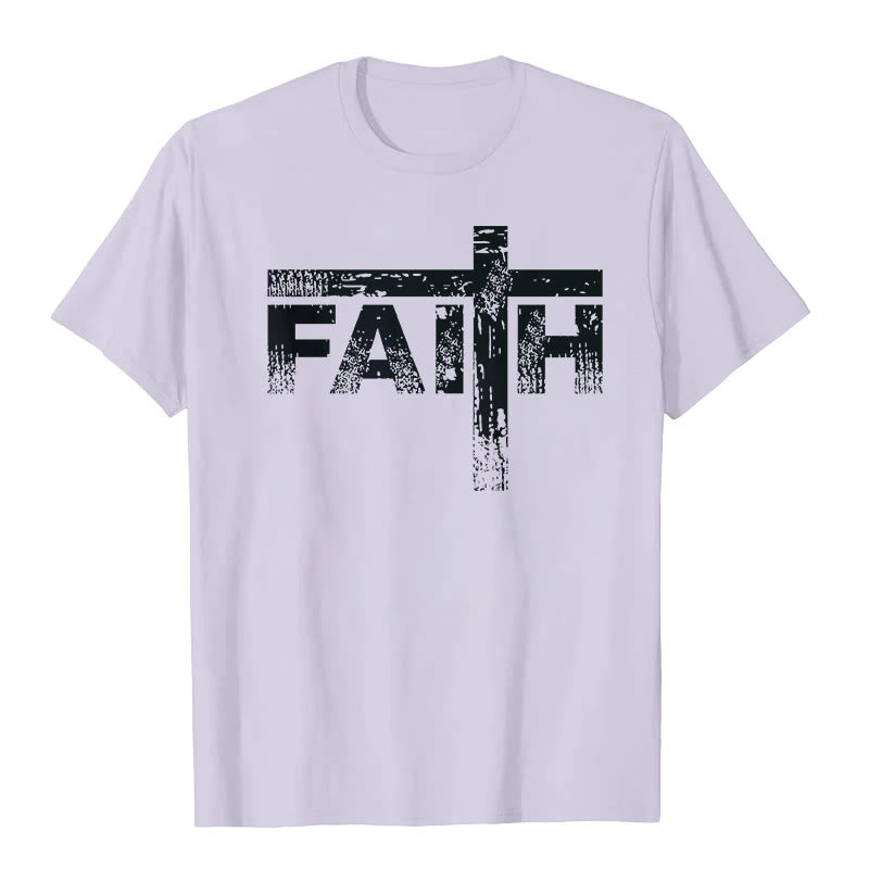 Christianartworkshop The Faith Cross T-Shirt - Purple - 2XL - image 7
