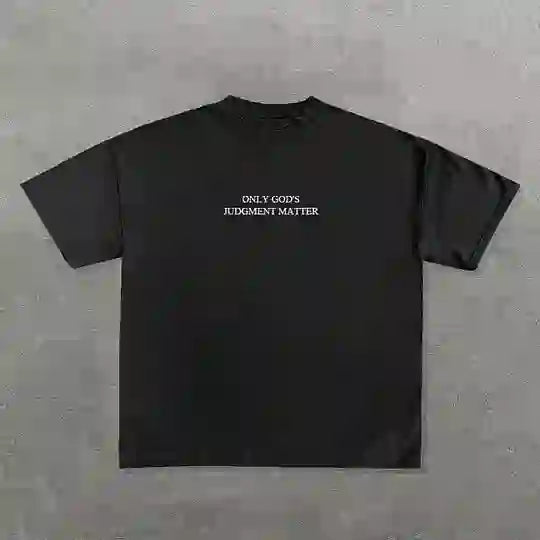 Christianartworkshop Only God's Judgment Matter Print Short Sleeve T-Shirt